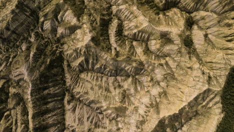 Ragged-terrain-of-sandstone-hills-in-Vashlovani-desert,-Georgia