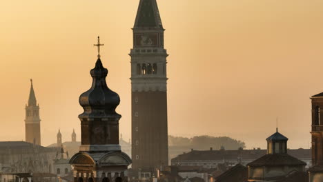 St-Mark's-Campanile-And-Historical-Landmarks-In-Venice-During-Sunrise-In-Italy
