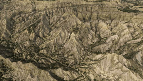 Ragged-sandstone-hills-in-eroded-Vashlovani-nature-reserve-canyons