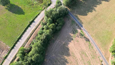 Overhead-View-Of-A-Road-During-Summer-In-Countryside