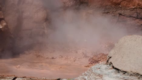 Geothermal-hot-springs-bubble-up-in-slow-motion-at-yellowstone-national-park