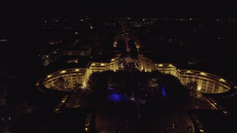 Aerial-view-of-Antigone-Quartier-lighting-at-night-in-Montpellier-during-event