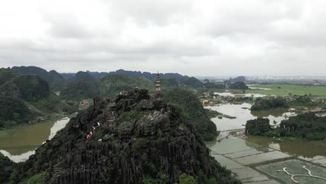 Aerial-shot-of-Hang-Mua-in-Vietnam