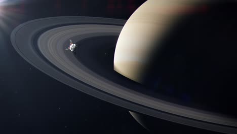 Near-Future-Spaceship-Flying-Past-Saturn