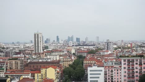 Skyline-of-Porta-Nuova-in-Milan,-static-view