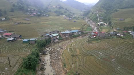 Village-and-rice-fields-in-Sapa-in-Vietnam-from-aerial-perspective