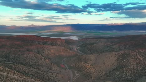 Landscape-Of-Parowan-Gap-In-Utah---aerial-drone-shot