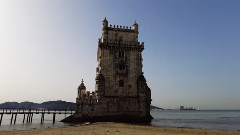 Belem-Tower-Officially-The-Tower-of-Saint-Vincent-In-Lisbon,-Portugal