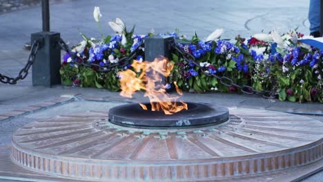 Unknown-Soldier-Memorial-Eternal-Flame-At-The-Arc-de-Triomphe-In-Paris-France