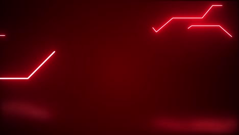 Red-neon-background-of-lines-passing-and-zigzagging,-seamless-loop-backdrop-of-zigzag-lines