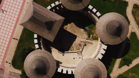Cinematic-Drone-shot-of-Soroca-Fortress,-Republic-of-Moldova