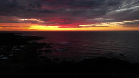 Orange-Purple-Sunrise-at-Anna-Bay,-Port-Stephens-Australia
