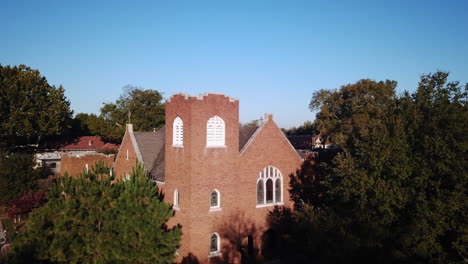 Drone-view-of-old-church