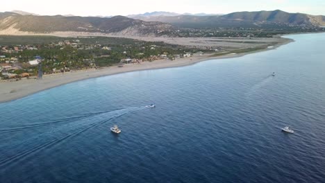 Mexico-Landscape-of-Baja-California-Tropical-Beach-Coastline,-Aerial-Drone-View