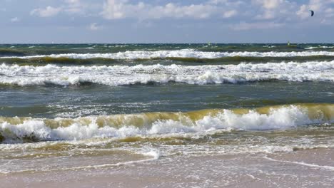 Rough-Sea-Waves-on-Baltic-Sea-Coast-in-Poland