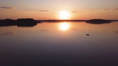 Sunset-Over-Lake-Aerial.-Slow-Forward-Move