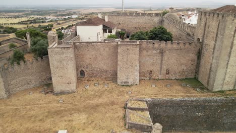 Aerial-view-of-ancient-castle-of-Elvas