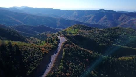 Aerial-footage-over-Nepo-Loop-Utah-during-early-fall