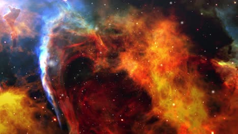 La-Nebulosa-En-El-Universo-Está-Salpicada-De-Estrellas-Que-Brillan-Intensamente-A-Su-Alrededor