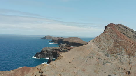El-Cabo-Pedregoso-Del-Desierto-De-San-Lorenzo-En-El-Extremo-Oriental-De-La-Isla-Portuguesa-De-Madeira-En-El-Océano-Atlántico