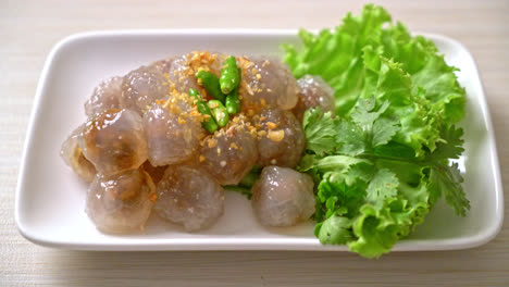 The-transparent-balls-are-called-Saku-Sai-Moo-or-Steamed-Tapioca-Dumplings-Ball-with-Pork-Filling