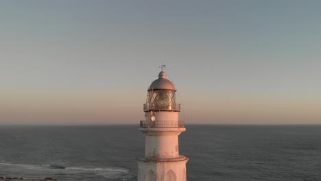 Aerial-view-of-Cape-Trafalgar-lighthouse-at-sunset