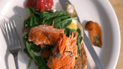 overhead-of-grilled-salmon-breakfast