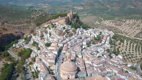 Aerial-view-of-the-beautiful-town-Montefrio-in-Granada-from-the-spanish-reconquest