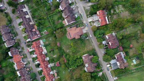 Moving-aerial-view-village-Hungary-Ózd-in-summer