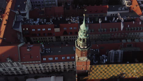 Aerial-shot-of-the-Market-Square-in-Wroclaw,-Poland