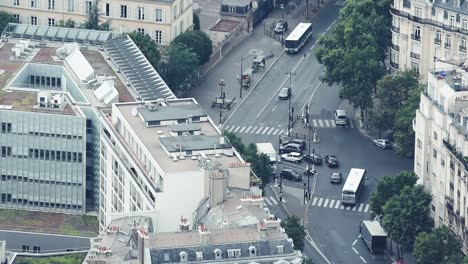Aerial-view-of-Paris-buildings-and-traffic