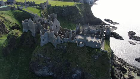Aerial-video,-Dunluce-castle-included-in-the-Game-of-Thrones-series