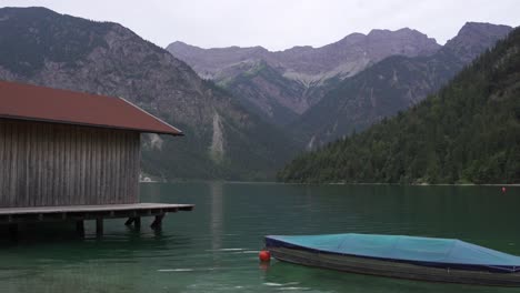 Famous-view-of-Lake-Plansee,-Austria