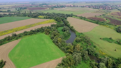 Agriculture-land-aerial-view-in-summer