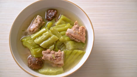 Bitter-gourd-with-pork-spare-rib-soup---Asian-food-style