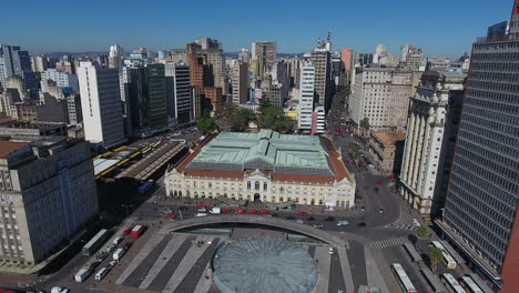 Public-Market-in-Porto-Alegre,-4K,-aerial