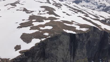 Drone-video-of-the-melting-snow-in-the-mountains