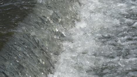 Water-stream-running-down-the-slope,-rapid-water-motion-waterfall