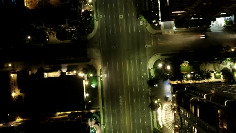 Large-city-at-night-aerial-hyper-lapse-looking-down