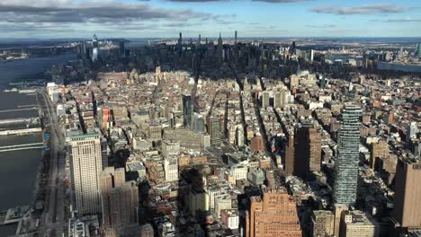 Manhattan-New-York-city-from-high-up-time-lapse