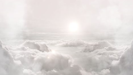 Die-Strahlende-Sonne-War-Zwischen-Den-Dicken-Weißen-Wolken