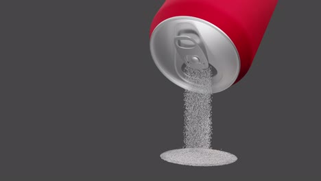 Sugar-pouring-out-of-a-red-aluminium-soda-can