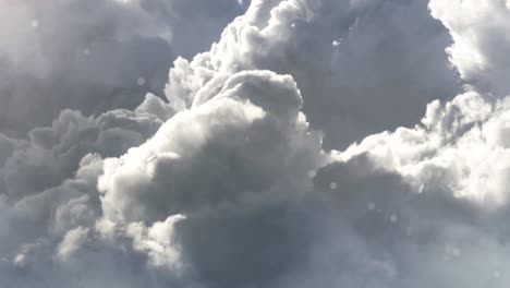 cumulus-clouds,-dark-gray-with-sunlight-moving-across-the-sky