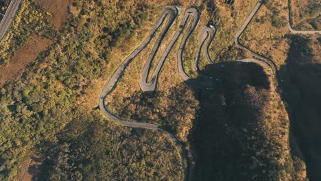 Amazing-aerial-top-down-view-of-Serra-do-Rio-do-Rastro-rainforest-road-and-the-mountains-of-Santa-Catarina