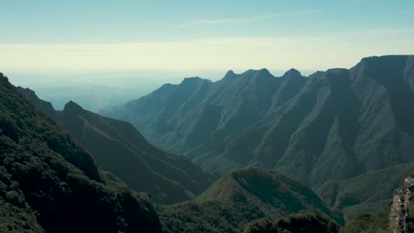 Aerial-cinematic-establishing-shot-of-brazilian-rainforest-canyon
