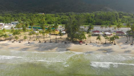Grünes-Wasser-Des-Maracas-strandes-Mit-Blick-über-Die-Küstenlinie
