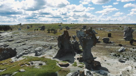 Bizarre-rock-formations-in-large-natural-area-near-sea-coast-in-Sweden
