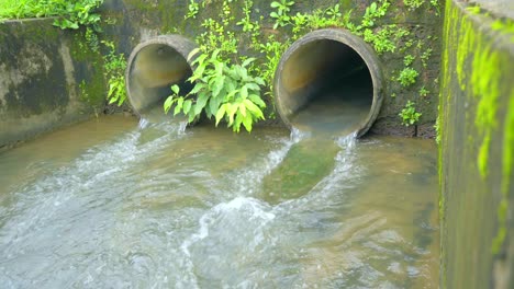 sewage-pipe-clean-water-coming-green-enviorment