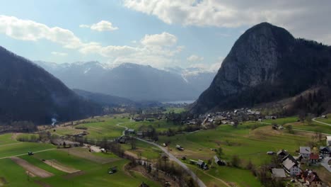 Scenic-view-of-a-small-village-a-view-of-the-stunning-Julian-Alps