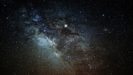 Vía-Láctea-Salpicada-De-Estrellas-En-El-Cosmos,-El-Espacio
